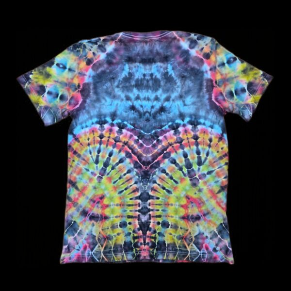 L blacked out rainbow mandala tie-dye t-shirt
