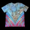XL geode with rainbow tie-dye t-shirt