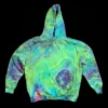 XL green geode tie-dye hoodie