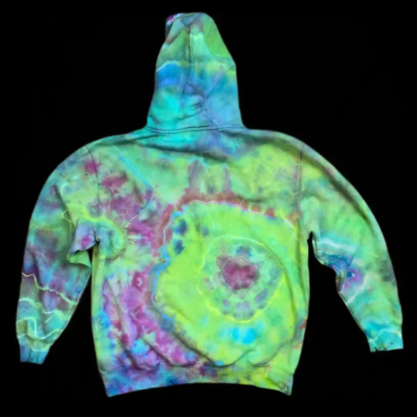 XL green geode tie-dye hoodie