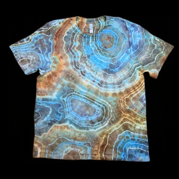 XL blue geode tie-dye t-shirt