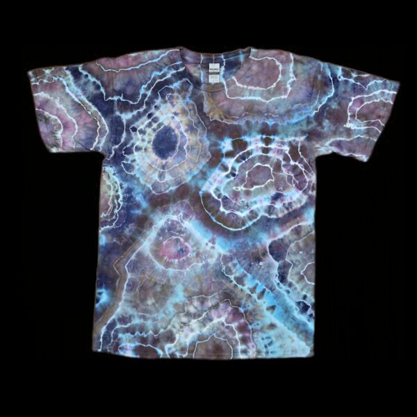 Large dark geode tie-dye t-shirt