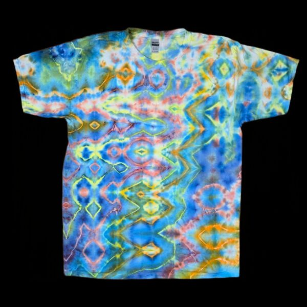 photostudio_1770245545087 XL neon glitch tie dye tshirt