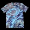 L blue geode tie dye v-neck