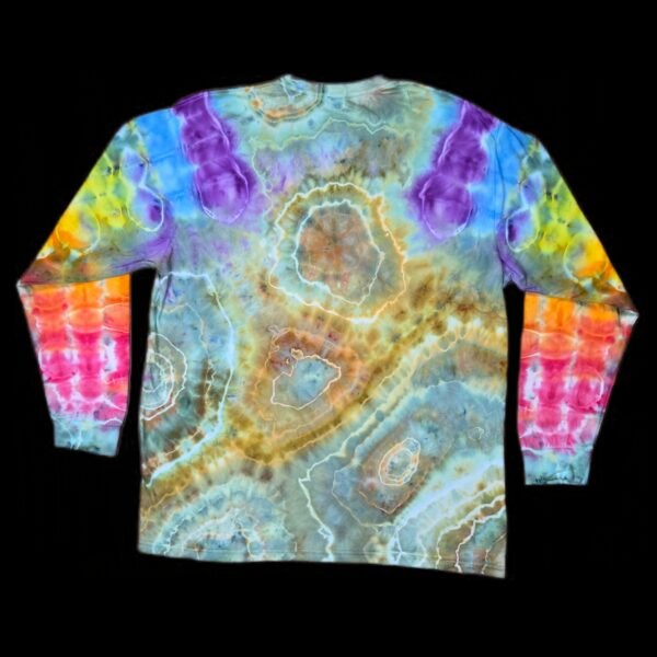 XLarge geode w rainbow long-sleeve tie dye