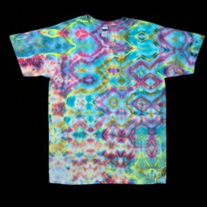 L vaporwave glitch tie dye tshirt