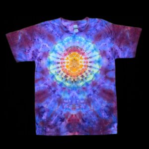 Large mandala wonky tie-dye t-shirt