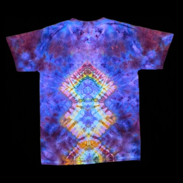 Large mandala wonky tie-dye t-shirt